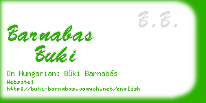 barnabas buki business card