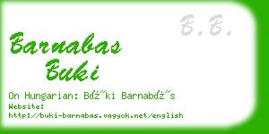 barnabas buki business card